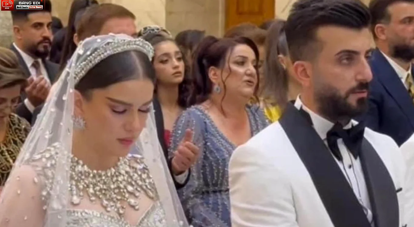 O fotografie cu mirii înainte de dezastru. Foto: captura video youtube