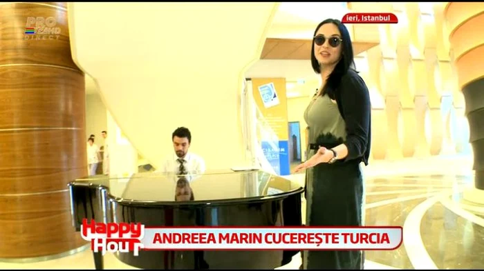 Andreea Marin face naveta între Bucureşti şi Istanbul (captură: PRO TV)