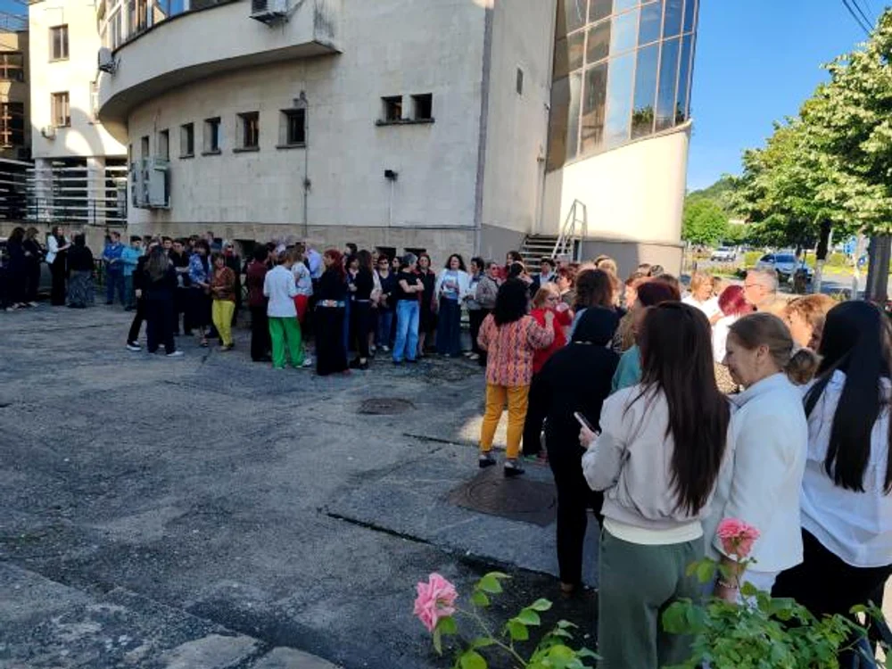 Protest ANAF Vâlcea FOTO: captură Antena 3 CNN