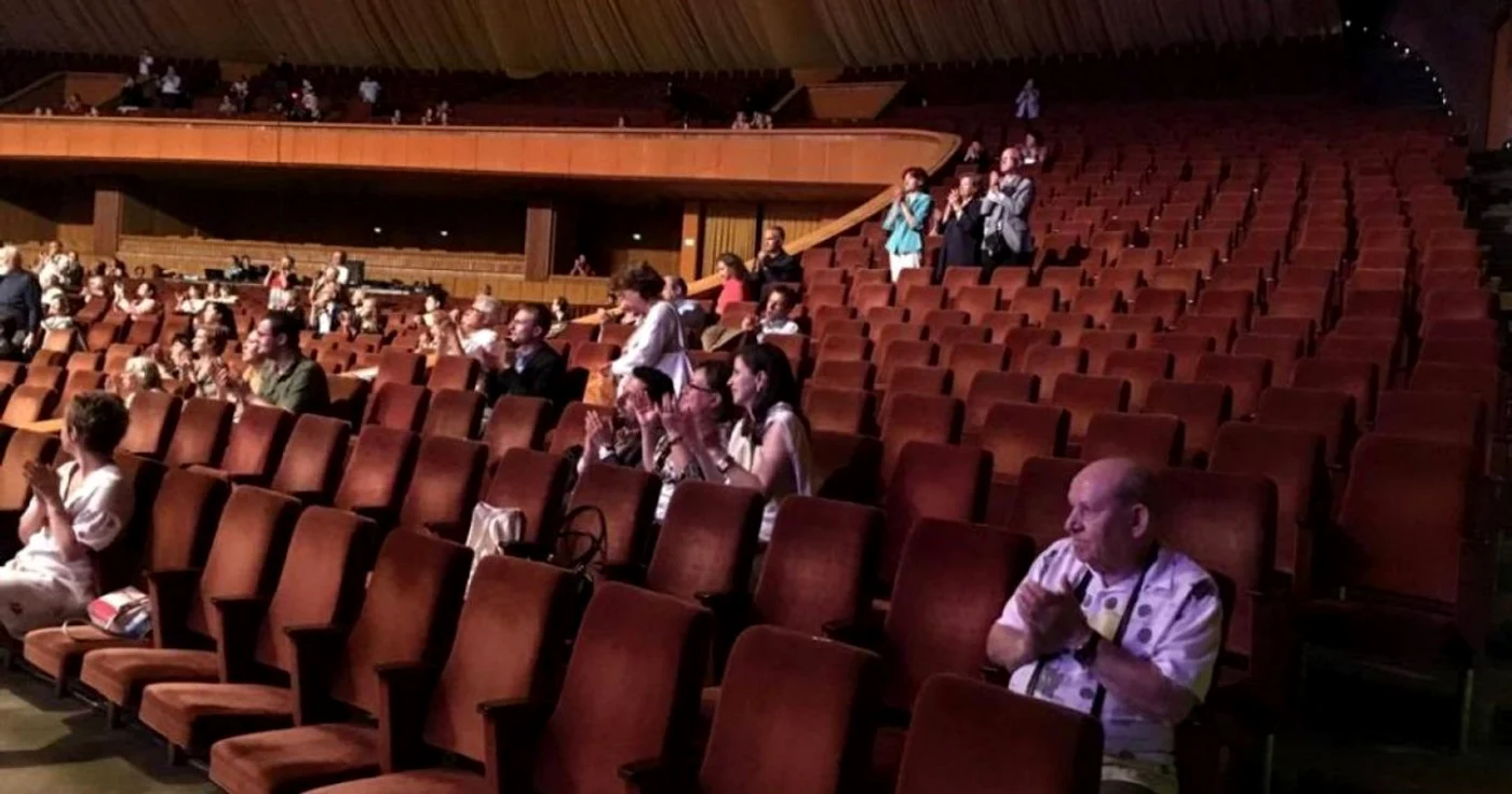 Sala Palatului la finalul concertului cu opera Mathis der Maler