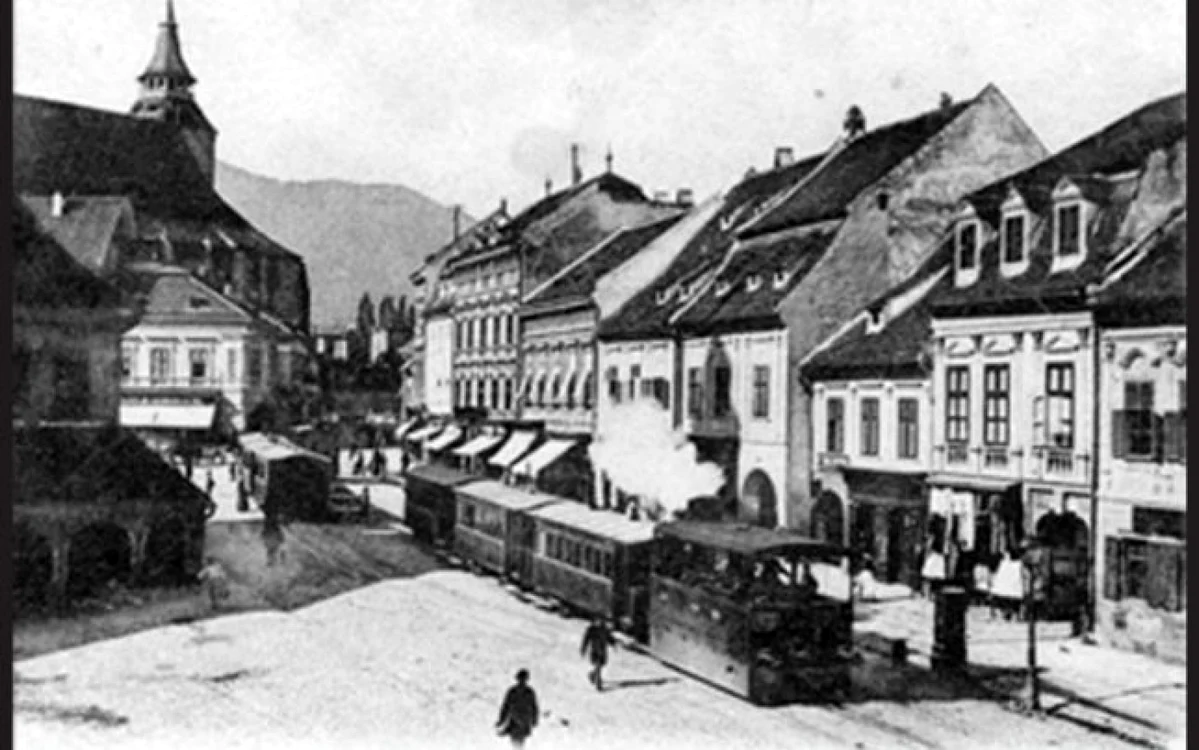 Primul tranvai cu abur interurban din România a fost la Braşov. FOTOArhivă.