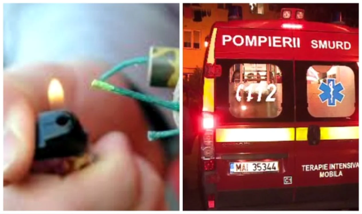 O petardă a explodat în mâna unui bărbat şi i-a amputat parţial trei degete.