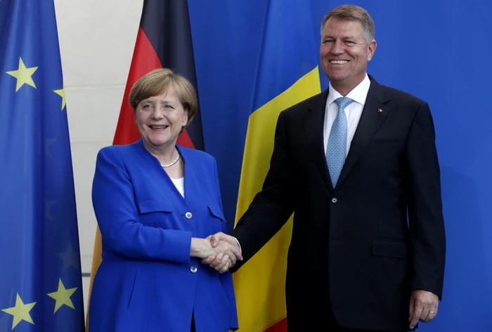 Angela Merkel si Klaus Iohannis FOTO AFP