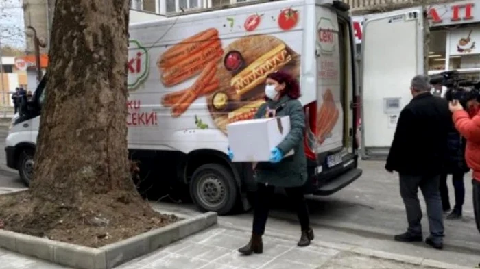 Camionul frigorific de mezeluri cu ajutorul căruia vaccinul a ajuns la Plovdiv, Bulgaria. Imagine: Marica.bg