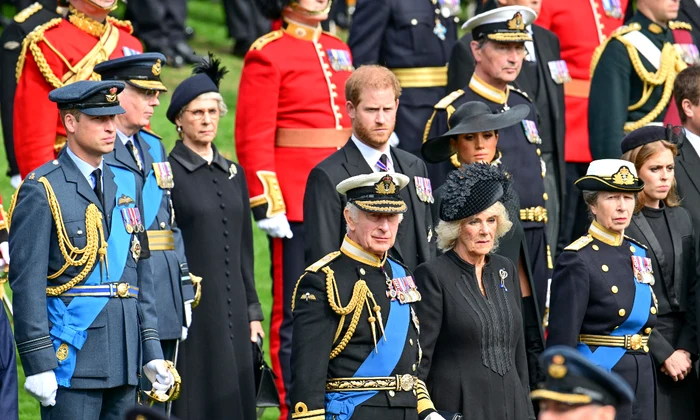 Regele Charles, Regina Camilla, Prințul Harry, Meghan Markle foto gettyimages jpg