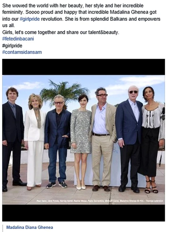 Mădălina Ghenea este una dintre vedetele care s-au alăturat campaniei lansate de Corina pe reţelele sociale