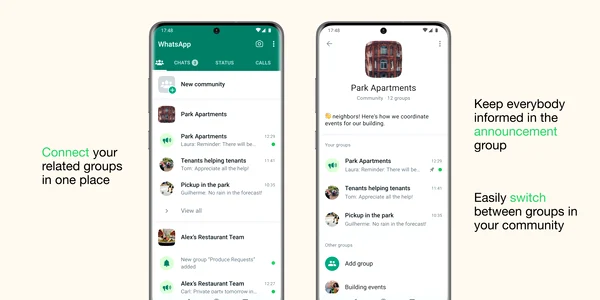 Funcția WhatsApp Communities png