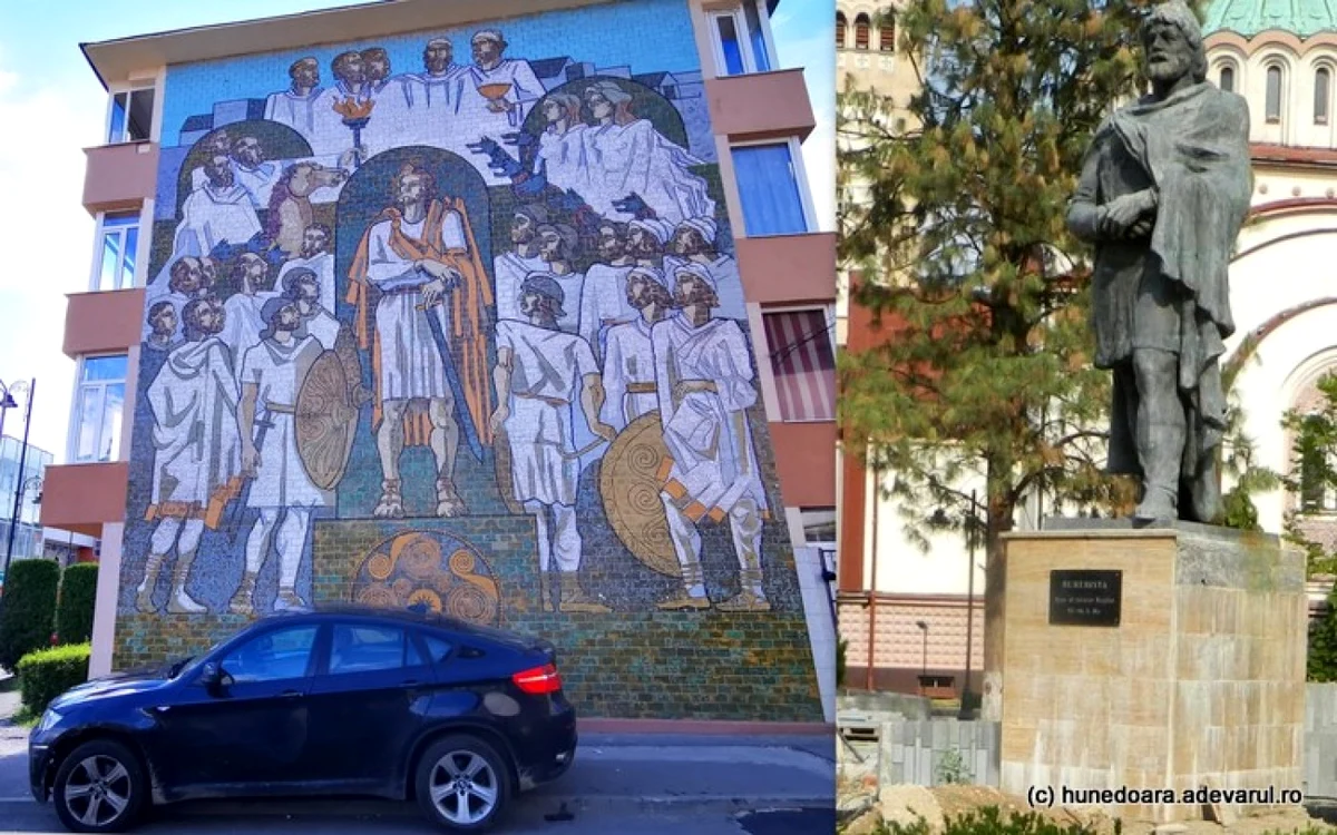 Două dintre operele de artă dedicate lui Burebista, în Orăştie. ADEVĂRUL