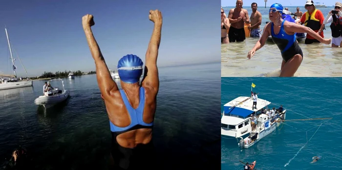 Record la 64 de ani: Diana Nyad a înotat din Cuba în Florida fără protecţie împotriva rechinilor
