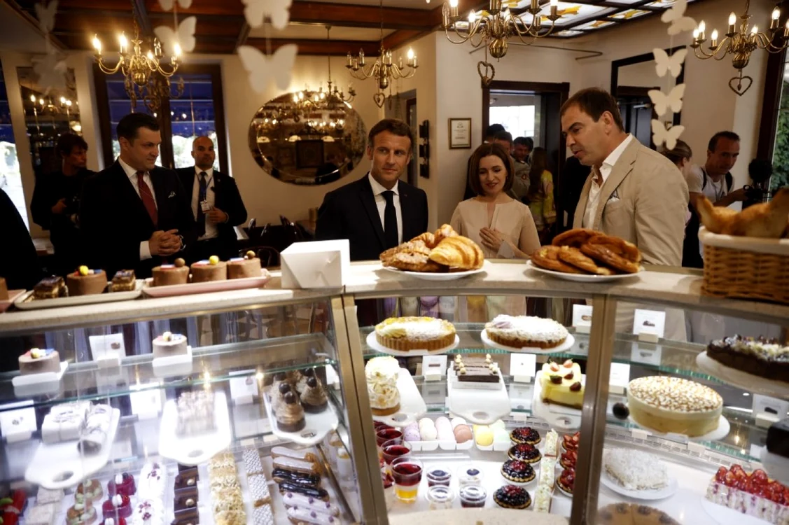 Maia Sandu si Emmanuel Macron FOTO AFP 