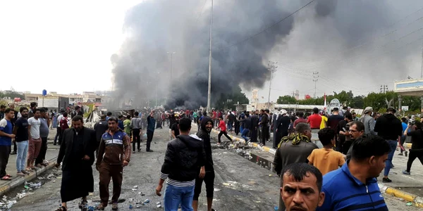 Protest la  Nasiriyah  in Irak FOTO EPA-EFE