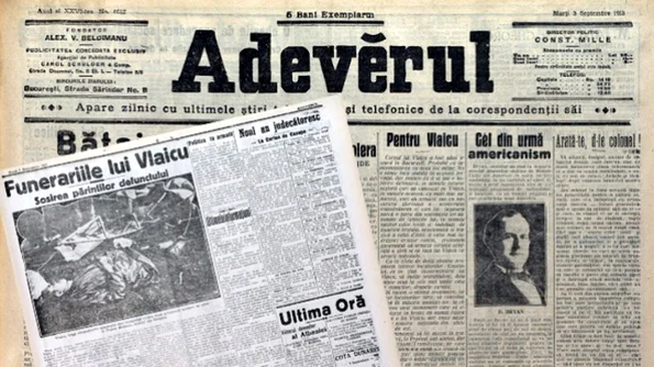 «Adevěrul» din 3 septembrie 1913  Un număr dedicat aproape în întregime dispariţiei tragice a lui Aurel Vlaicu  jpeg