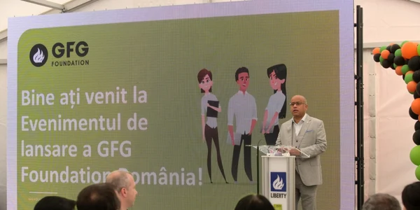 Sanjeev Gupta la ceremonia de lansare în România a Fundaţiei GFG SURSA FOTO Liberty Galaţi