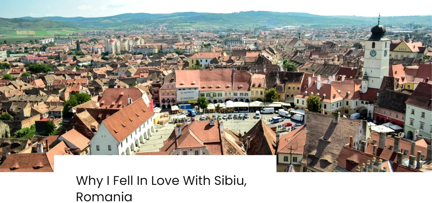 Sibiul descoperit de o vloggeriță de travel din America&Australia Colaj budgettravelwithgabby com 