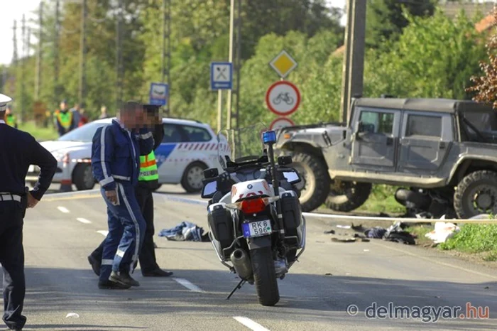 
    Incident grav în localitatea Apatfalva de lângă graniţă (Foto:delmagyar.hu)  