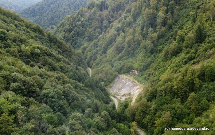 Zona unde au funcționat minele din Rușchița. Foto: Daniel Guță