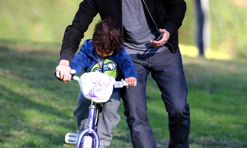Olivier Martinez Plays With His Son At A Park jpeg
