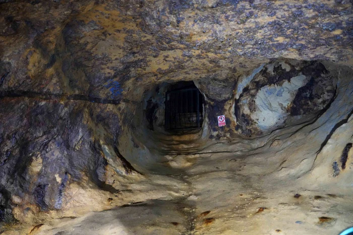 Galerie minieră antică din Roșia montană. Foto: Muzeul mineritului Roșia montană. 