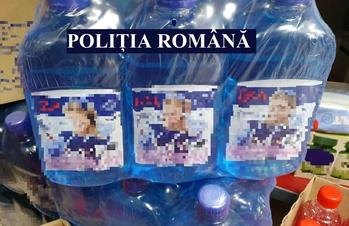 
    O farmacie din judeţul Constanţa vindea, în cele şase puncte de lucru, soluţie de curăţare drept alcool sanitarFoto: Poliția Română  
