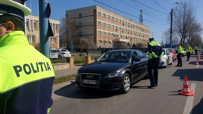 Filtre de Poliţie la intrarea în oraşul Constanţa FOTO: IPJ Constanţa