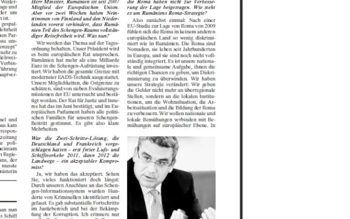 Interviu baconschi in FAZ