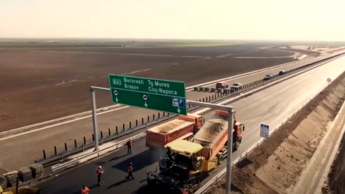 Pe secţiunea Biharia - Borş a autostrpzii Transilvania s-a lucrat şi în timpul stării de urgenţă.