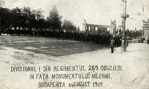 Armata Română în Budapesta, la 23 august 1919 (© Facebook / Institutul de Studii Sud-Est Europene)