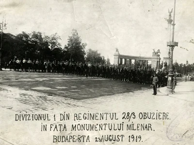 Armata Română în Budapesta, la 23 august 1919 (© Facebook / Institutul de Studii Sud-Est Europene)
