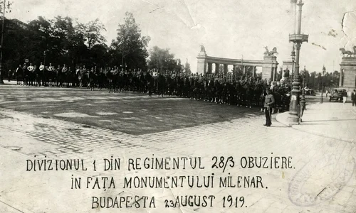 Armata Română în Budapesta, la 23 august 1919 (© Facebook / Institutul de Studii Sud-Est Europene)