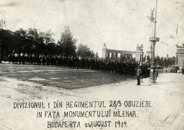 Armata Română în Budapesta, la 23 august 1919 (© Facebook / Institutul de Studii Sud-Est Europene)