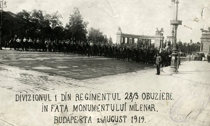 Armata Română în Budapesta, la 23 august 1919 (© Facebook / Institutul de Studii Sud-Est Europene)