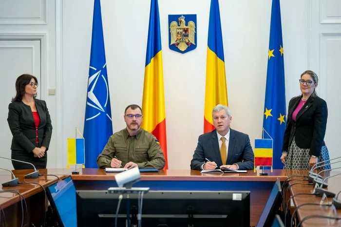 Cătălin Predoiu și omologul său ucrainean, Ihor Klymenko FOTO: MAI