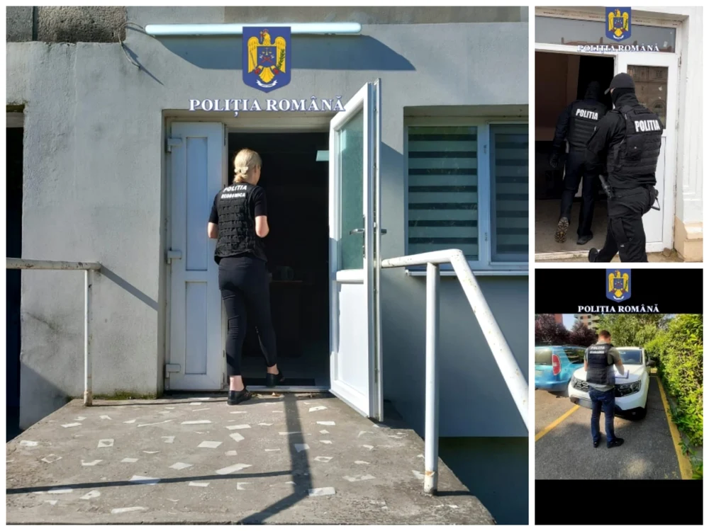 Polițiștii au efectuat percheziții la 12 adrese, în Olt și Gorj FOTO: colaj/IPJ