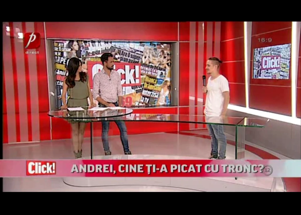 Andrei şi-a prezentat prima piesă în limba engleză în cadrul emisiunii Click! de la Prima Tv de marţi, 14 iulie