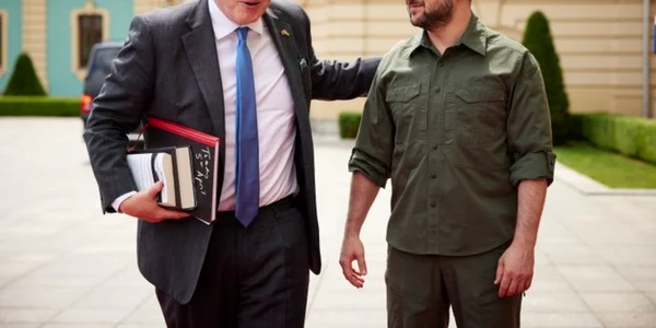 Volodimir Zelenski şi Boris Johnson FOTO Twitter