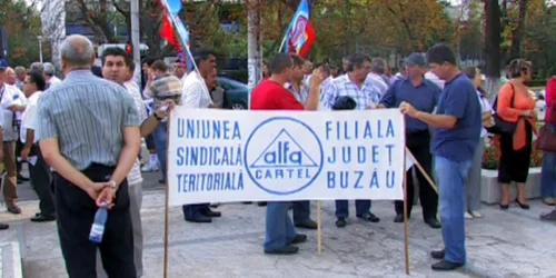 Protest anemic, la Prefectura Buzău