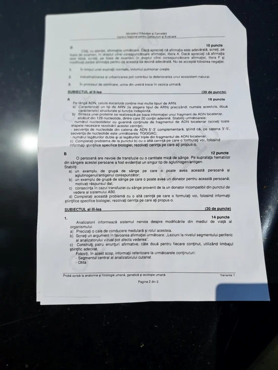 Subiectele la Anatomie și fiziologie umană. FOTO Adevărul