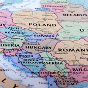 Hartă  Europa -Romania -Polonia -Ucraina - Bilgaria FOTO shutterstock