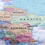 Hartă  Europa -Romania -Polonia -Ucraina - Bilgaria FOTO shutterstock