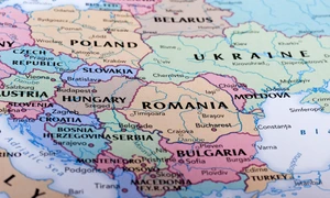 Hartă  Europa -Romania -Polonia -Ucraina - Bilgaria FOTO shutterstock