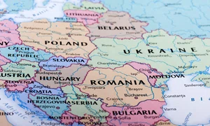Hartă  Europa -Romania -Polonia -Ucraina - Bilgaria FOTO shutterstock