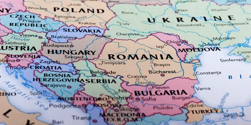 Hartă Europa -Romania -Polonia -Ucraina - Bilgaria FOTO shutterstock