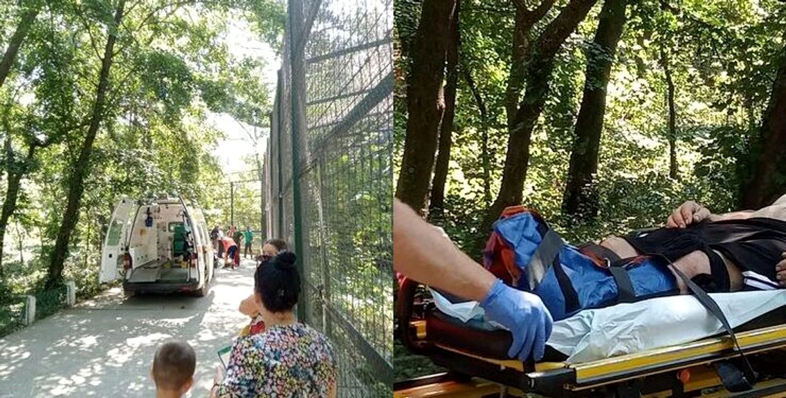 Bărbatul a fost transportat de urgență la spital Foto: stireadeiasi.ro