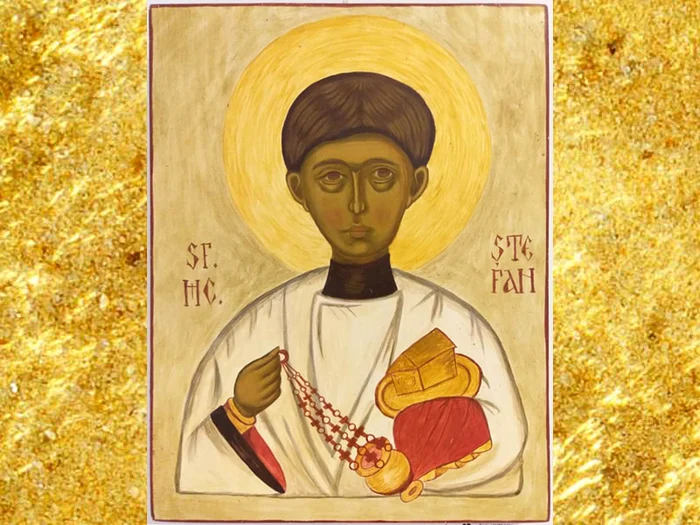 Sfântul Întâi Mucenic și Arhidiacon Ștefan icoană de Sorin Vintzeanu
