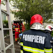 Panică într-un bloc din Sibiu în urma izbucnirii unui incendiu Foto ISU Sibiu jpg
