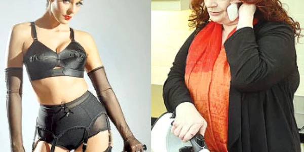  „Sexy Scarlett“  este personajul interpretat de Maureen Gardner (dreapta) la linia erotică