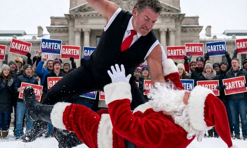Senatorul american Chris Garten îl bate pe Moș Crăciun FOTO X @Sen ChrisGarten 1 jfif
