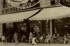 Cafeneaua Corso în perioada interbelică. Sursă: „Realitatea Ilustrată”, 6 noiembrie 1935 (foto: Casa Filipescu Cesianu)