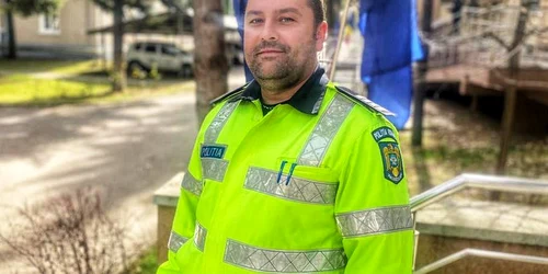 agentul șef Ionuț Machidon, șeful Postului de Poliție Hulubești. FOTO Poliția Română