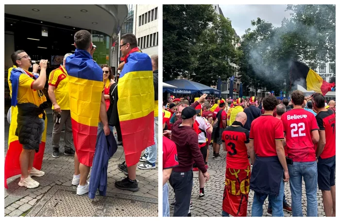 Românii au invadat străzile din Koln înainte de meciul Belgia-România / Sursă foto: GSP